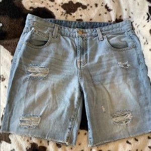 Distressed Jean Shorts